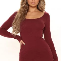 Fashion Nova Helena Ribbed Maxi Dress - Wine -fashion nova dresses Shop 08 23 21Studio2 CE KP 10 09 04 6 RD42619L Wine 13951 EH