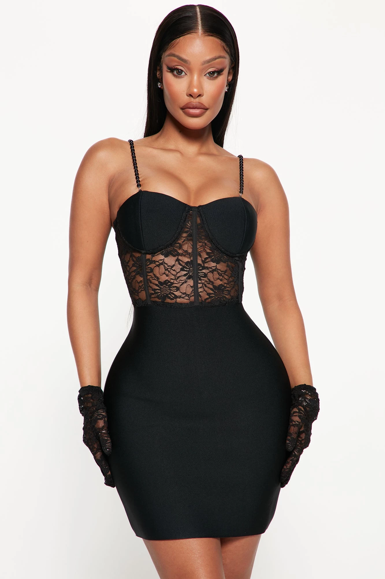 Fashion Nova Vixen Baddie Glove Mini Dress Set - Black 3 Fashion Nova Vixen Baddie Glove Mini Dress Set - Black
