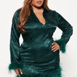 Fashion Nova Extra Affairs Satin Mini Dress - Hunter -fashion nova dresses Shop 08 23 22Studio4 DM DJ 09 22 20 4 GWQ5178 Hunter 4725 PLUS SG