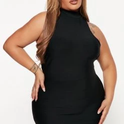 Fashion Nova By Your Side Bandage Maxi Dress - Black -fashion nova dresses Shop 08 23 22Studio4 DM DJ 10 03 54 15 GW22C1207 Black 4841 PLUS JB