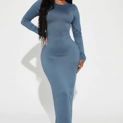 Fashion Nova Jeanne Maxi Dress - Blue