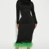 Fashion Nova Farrah Feather Midi Dress - Black -fashion nova dresses Shop 08 24 22Studio2 MS Rene 13 56 58 14 22GWF0503 Black P 0309 SG