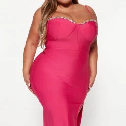 Fashion Nova Cocktail Please Bandage Midi Dress - Fuchsia -fashion nova dresses Shop 08 24 22Studio3 KS DJ 16 05 12 68 SD388222FN Fuchsia 0195 PLUS PB