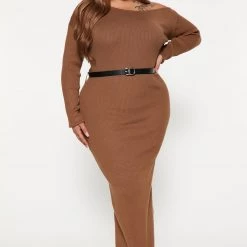 Fashion Nova Joselin Sweater Maxi Dress - Mocha -fashion nova dresses Shop 08 24 22Studio4 ME KP 11 50 15 37 IMD61297 Mocha 5858 PLUS JB