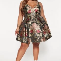 Fashion Nova Elizabeth Mini Dress - Black/combo -fashion nova dresses Shop 08 24 22Studio4 ME KP 15 40 08 71 ED3484FN Blackcombo 6183 PLUS SG