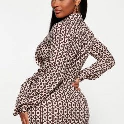 Fashion Nova Check Your Fax Satin Dress - Brown/combo -fashion nova dresses Shop 08 24 22Studio5 RM IM 12 00 34 6 HF22H238 BrownCombo 1855 JB