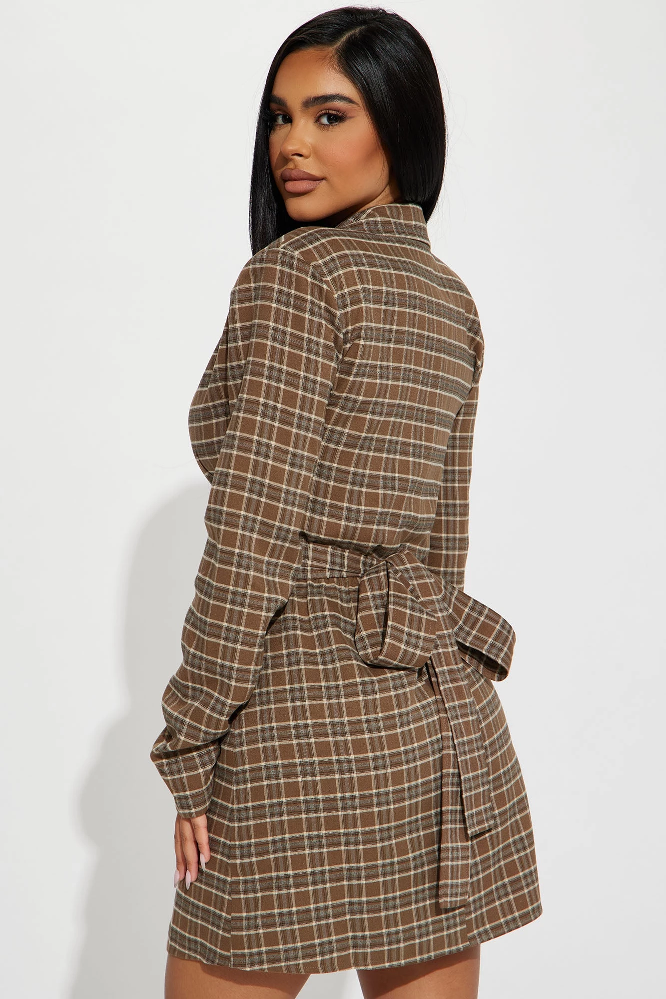 Fashion Nova Making Arrangements Mini Dress - Brown/combo 6 Fashion Nova Making Arrangements Mini Dress - Brown/combo - Image 4