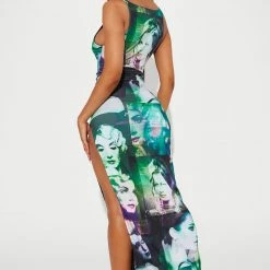 Fashion Nova Hypnotic Printed Maxi Dress - Green/combo -fashion nova dresses Shop 08 25 22Studio2 KS IM 15 26 50 39 D8346 Greencombo 0092 JB