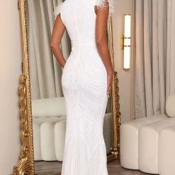 Fashion Nova The Most Elegant Sequin Maxi Dress - White -fashion nova dresses Shop 08 25 22Studio7 ME DJ 11 06 01 17 1774FN White 0792 EH EH