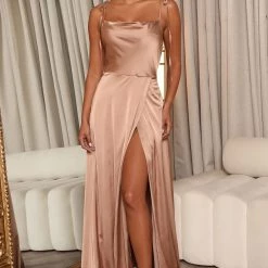 Fashion Nova By My Side Maxi Dress - Taupe