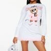 Fashion Nova Selfie Queen T-Shirt Dress - White/combo -fashion nova dresses Shop 08 26 22Studio3 MS CM 11 20 55 3 JT1466 White 0318 EH