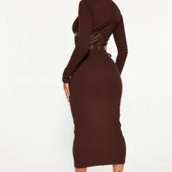 Fashion Nova Like Good Times Midi Dress - Chocolate -fashion nova dresses Shop 08 26 22Studio3 MS CM 12 05 01 9 CD2823 Chocolate 0426 EH