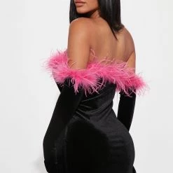 Fashion Nova Romy Gloved Mini Dress Set - Black/Pink -fashion nova dresses Shop 08 29 22Studio1 MS RENE 15 57 09 65 DGI5288 BlackPink 9710 EH