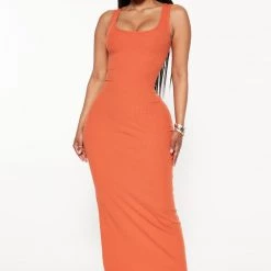 Fashion Nova Mulberry Street Maxi Dress - Rust