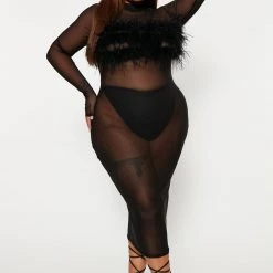 Fashion Nova Ella Midi Dress - Black -fashion nova dresses Shop 08 29 22Studio4 KS AC 15 15 18 54 D8281C Black 8131 PLUS JB