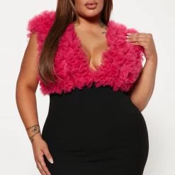 Fashion Nova Lana Tulle Mini Dress - Black/Pink -fashion nova dresses Shop 08 29 22Studio4 KS AC 15 36 13 62 ID5697 BlackPink 8203 PLUS PB