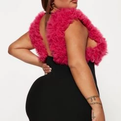 Fashion Nova Lana Tulle Mini Dress - Black/Pink -fashion nova dresses Shop 08 29 22Studio4 KS AC 15 36 33 62 ID5697 BlackPink 8205 PLUS PB