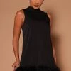 Fashion Nova Delia Feather Trim Mini Dress - Black -fashion nova dresses Shop 08 29 22Studio7 ME KP 10 54 30 18 GWQ5191 Black 2112 JB