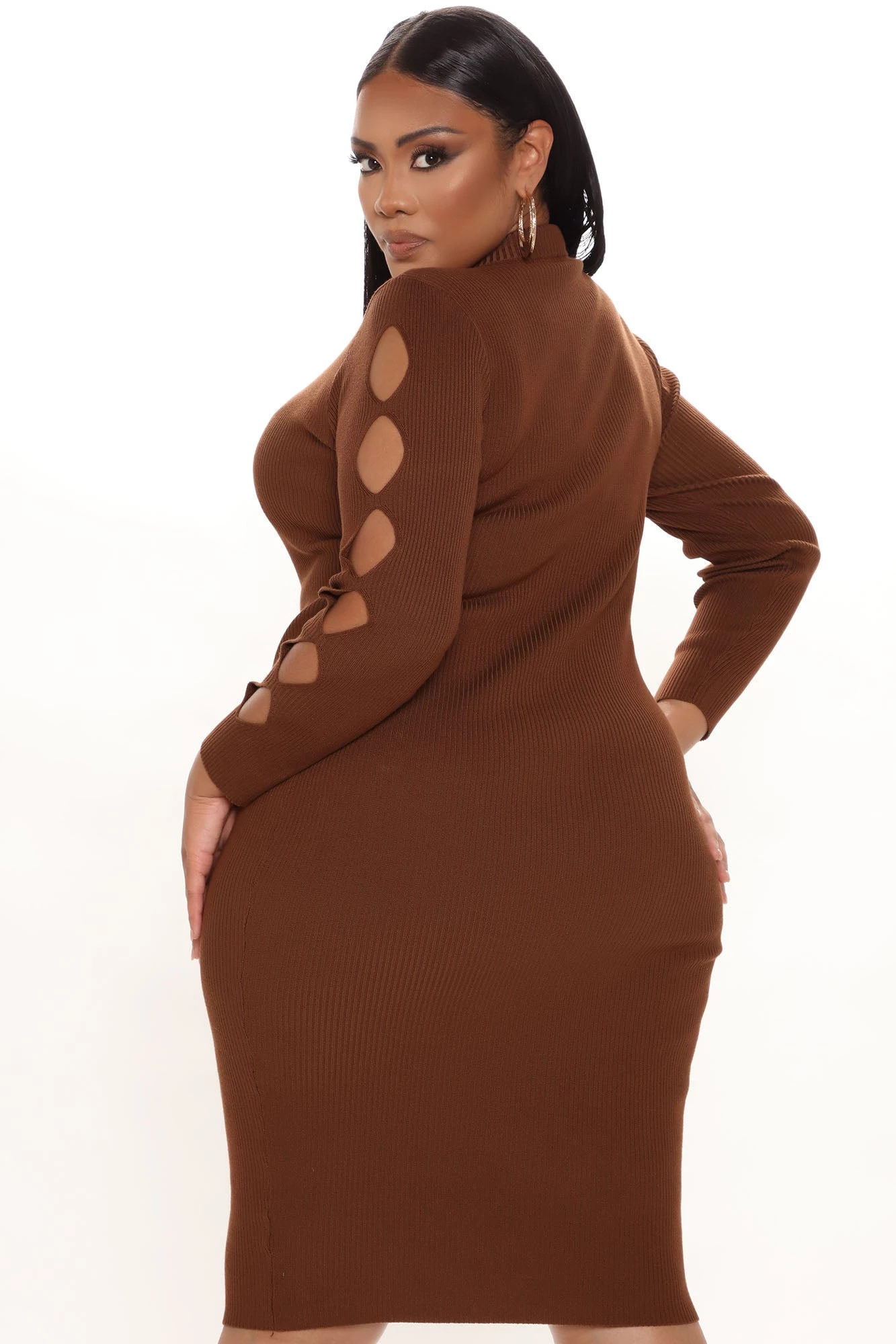 Fashion Nova There For You Sweater Midi Dress - Cognac 13 Fashion Nova There For You Sweater Midi Dress - Cognac - Image 11