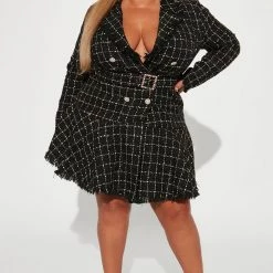 Fashion Nova Eden Blazer Midi Dress - Black -fashion nova dresses Shop 08 30 22Studio2 KS AC 10 16 39 6 HD20082FN Black 0431 PLUS EH