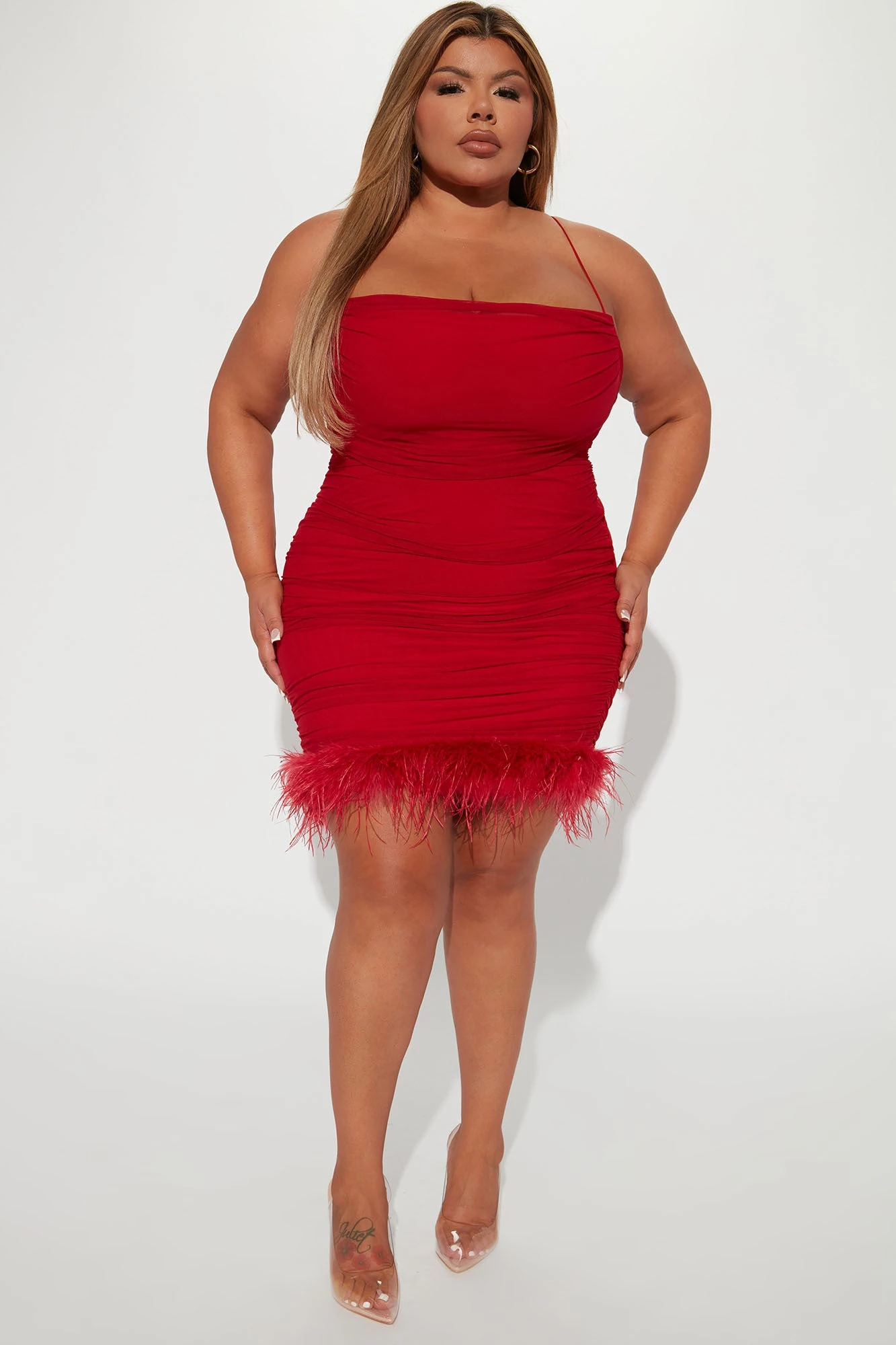 Fashion Nova Lilac Gardens Ruched Mini Dress - Red 7 Fashion Nova Lilac Gardens Ruched Mini Dress - Red - Image 5