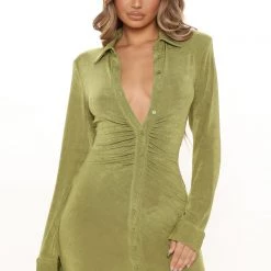 Fashion Nova Tall Nights To Remember Shirt Dress - Green 11 Fashion Nova Tall Nights To Remember Shirt Dress - Green -fashion nova dresses Shop 08 31 21Studio3 ME ON 11 00 39 21 TMD2551 Green 2596 MH