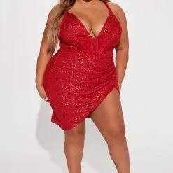 Fashion Nova Mali Sequin Mini Dress - Red -fashion nova dresses Shop 08 31 22Studio1 RD DJ 11 00 13 1 D8233C Red 10054 JB PLUS