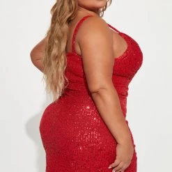 Fashion Nova Mali Sequin Mini Dress - Red -fashion nova dresses Shop 08 31 22Studio1 RD DJ 11 00 26 1 D8233C Red 10059 JB PLUS