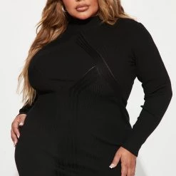 Fashion Nova Cold As Ice Sweater Mini Dress - Black -fashion nova dresses Shop 08 31 22Studio1 RD DJ 11 18 09 6 RDAE7200FN Black 10108 JB PLUS