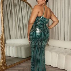Fashion Nova Mariah Sequin Maxi Dress - Green -fashion nova dresses Shop 08 31 22Studio4 KS KP 10 54 31 21 4805D2 Green 4992 PLUS EH