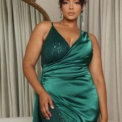 Fashion Nova On Your Mind Satin Maxi Dress - Emerald -fashion nova dresses Shop 08 31 22Studio4 KS KP 10 58 11 22 9415 Emerald 5001 PLUS EH