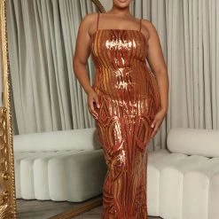 Fashion Nova Raise A Glass Sequin Maxi Dress - Rust/combo -fashion nova dresses Shop 08 31 22Studio4 KS KP 13 34 42 35 PD72708NFN Rustcombo 5128 PLUS SG