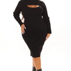 Fashion Nova Moments After Sweater Midi Dress - Black -fashion nova dresses Shop 09 02 21Studio1 CE RL 14 14 04 48 RDAD2520FN Black 2052 PLUS PB