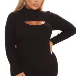 Fashion Nova Moments After Sweater Midi Dress - Black -fashion nova dresses Shop 09 02 21Studio1 CE RL 14 14 07 48 RDAD2520FN Black 2054 PLUS PB