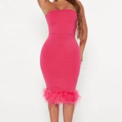 Fashion Nova As If Midi Dress - Pink