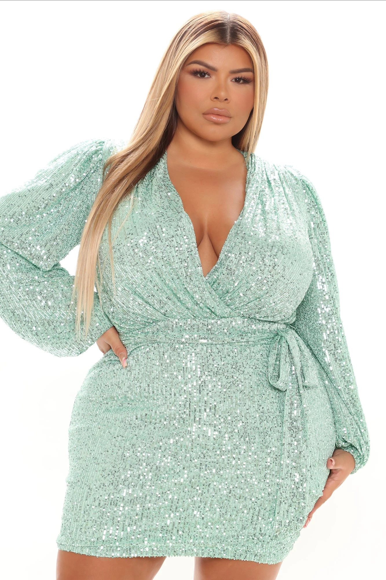 Fashion Nova Seeing The Stars Sequin Mini Dress - Mint 9 Fashion Nova Seeing The Stars Sequin Mini Dress - Mint - Image 7
