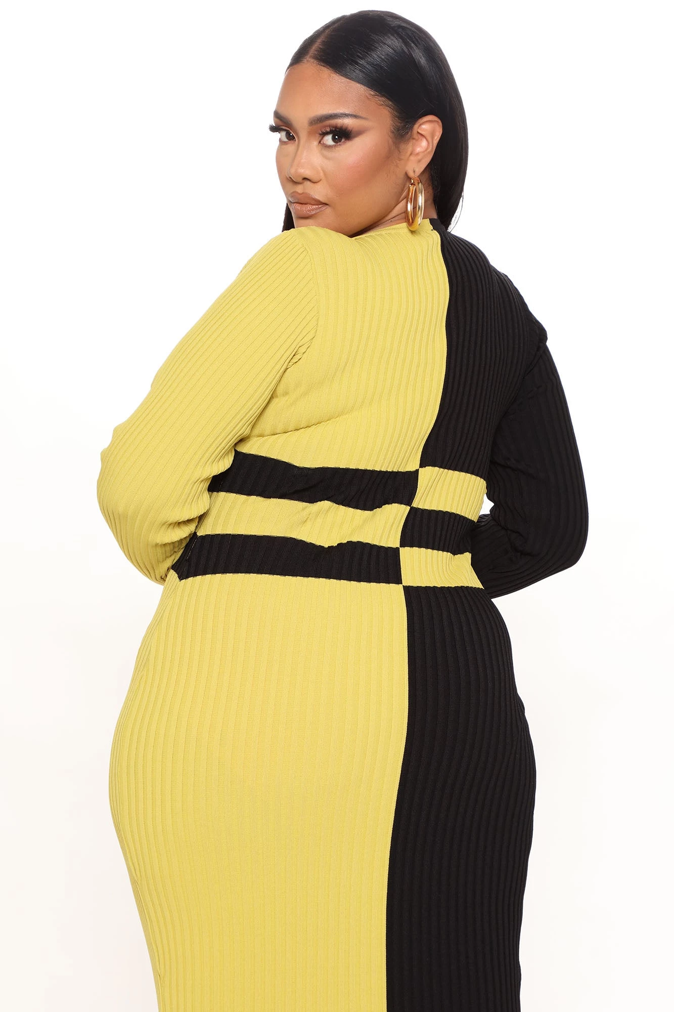 Fashion Nova Carissa Colorblock Sweater Midi Dress - Green/combo 12 Fashion Nova Carissa Colorblock Sweater Midi Dress - Green/combo - Image 10