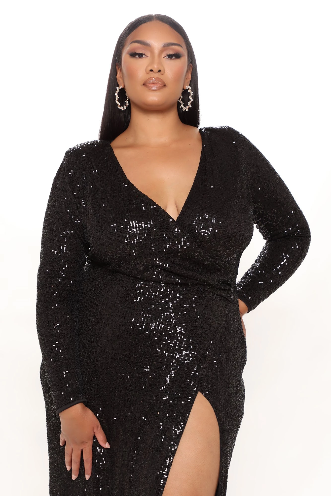 Fashion Nova Shine Away Sequin Maxi Dress - Black 11 Fashion Nova Shine Away Sequin Maxi Dress - Black - Image 9