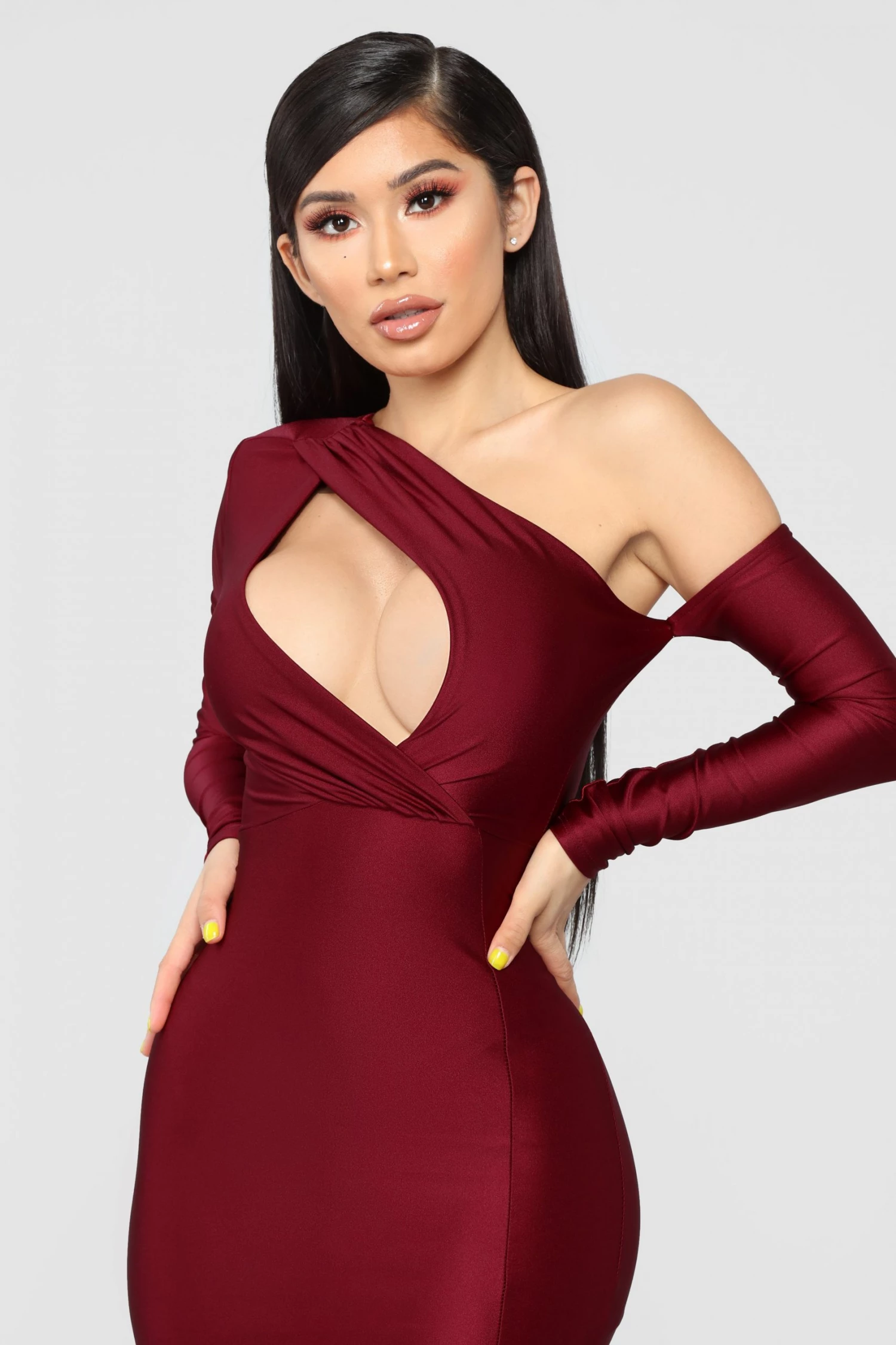Fashion Nova Pretty Hurts Dress - Burgundy 5 Fashion Nova Pretty Hurts Dress - Burgundy - Image 3