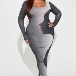 Fashion Nova Got A Secret Maxi Dress - Black/combo -fashion nova dresses Shop 09 06 22Studio1 RT AS 10 08 08 8 DT3357 Blackcombo 12047 PLUS SG