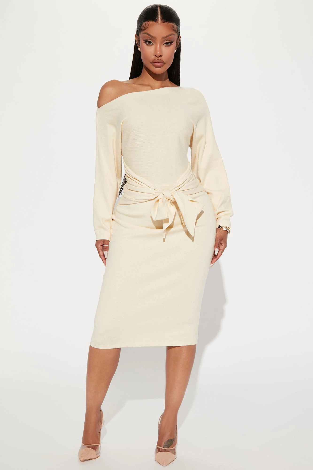 Fashion Nova Warm Moments Sweater Midi Dress - Beige 3 Fashion Nova Warm Moments Sweater Midi Dress - Beige