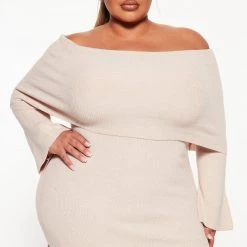 Fashion Nova Grab Some Coco Sweater Maxi Dress - Taupe -fashion nova dresses Shop 09 06 22Studio3 DD KP 14 37 36 38 MD8182 Taupe 0389 PLUS ES