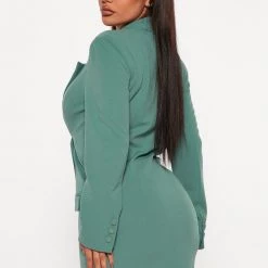 Fashion Nova At the Office Blazer Dress - Sage -fashion nova dresses Shop 09 06 22Studio4 KJ IM 10 06 10 4 D26591 Sage 10727 PB