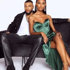 Fashion Nova Right Next Door Satin Maxi Dress - Hunter -fashion nova dresses Shop 09 07 21VMA JR CE 10 29 47 Look2 5675 MH DM