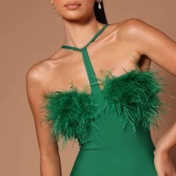 Fashion Nova Brianna Feather Mini Dress - Green -fashion nova dresses Shop 09 07 22Studio7 CE RL 11 10 06 12 B16971 Green 0118 PB
