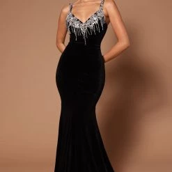 Fashion Nova Jazmine Embellished Maxi Dress - Black