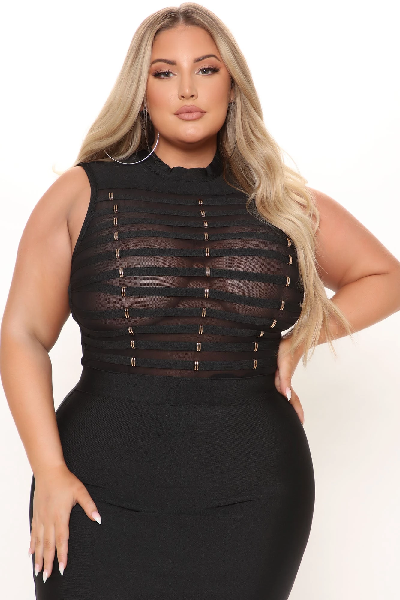 Fashion Nova Make A Move Bandage Midi Dress - Black 8 Fashion Nova Make A Move Bandage Midi Dress - Black - Image 6