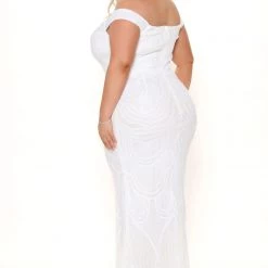 Fashion Nova Until The Weekend Sequin Maxi Dress - White -fashion nova dresses Shop 09 08 21Studio2 CE 11 24 53 21 1013AP8 White CC 0656 PLUS JF EH