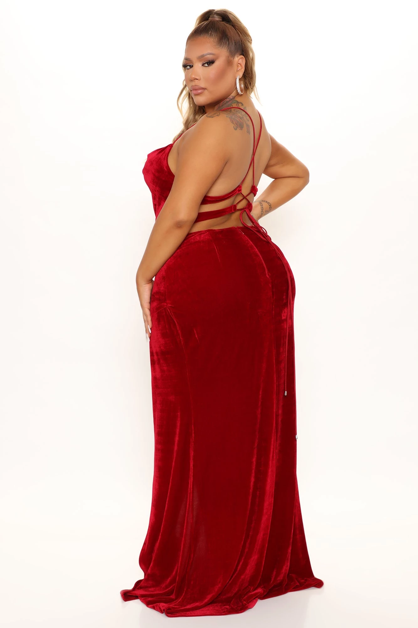 Fashion Nova Love You Mean It Velvet Maxi Dress - Red 9 Fashion Nova Love You Mean It Velvet Maxi Dress - Red - Image 7