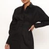 Fashion Nova Estella Shirt Dress - Black -fashion nova dresses Shop 09 09 21Studio3 ME KP 13 08 35 39 HF21F653 Black 4515 KL